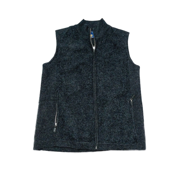 Charter Club Womens Charcoal Gray Full Zip 100% Pure New Wool Vest Sz S s - Picture 4 of 4